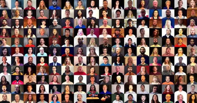 Picture of Virtual choir image in the page Viral Virtual Choir Videos
