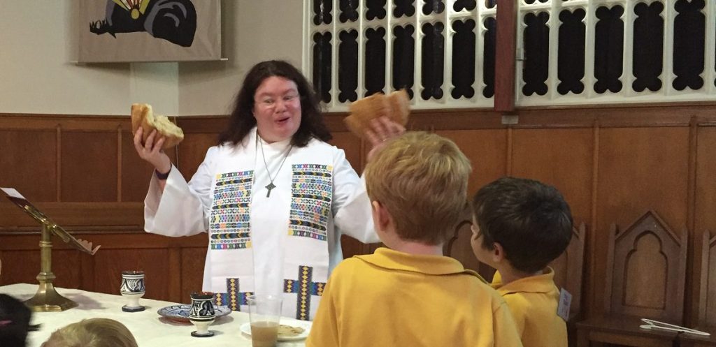 Picture of Sandy communion in the page Messy Church and Communion