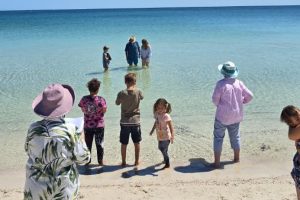 Picture of Messy beach baptism e in the page Messy Church camp means lots of fun